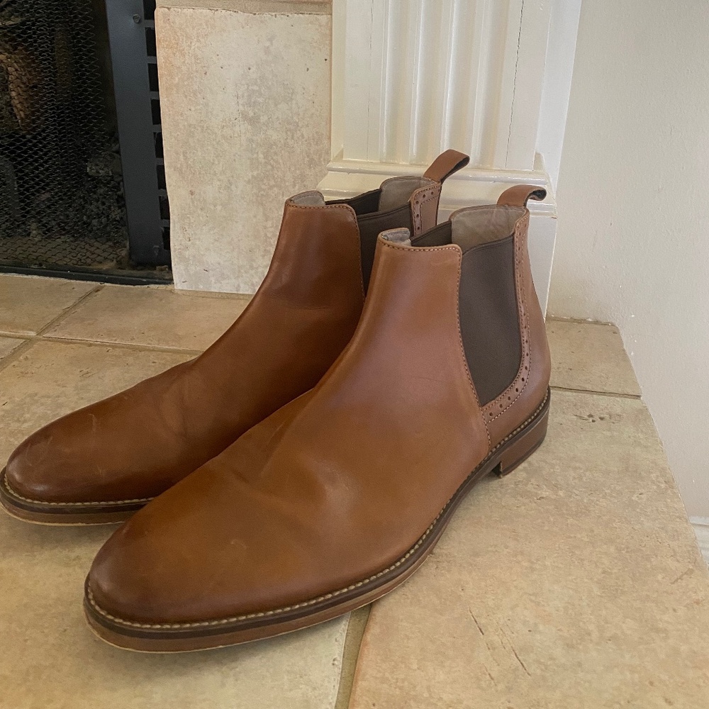 Johnston & Murphy, 9.5, brown ankle boots